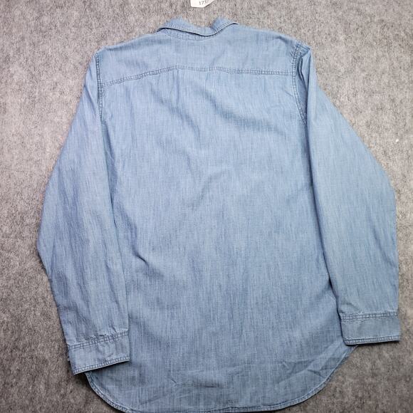 Gap Chambray Shirt Men Size XL Tall Long Sleeve Button Up Classic Cowboy Western - Picture 9 of 9